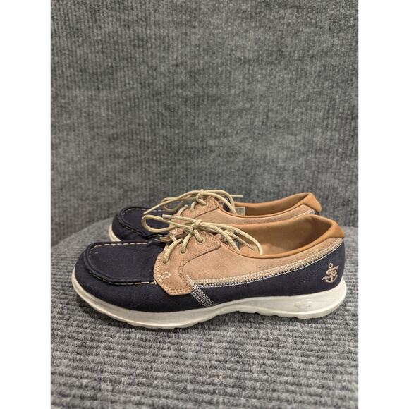 Skechers Women's 136451/NVY On-The-Go Flex Textile Upper Navy Blue Shoes Size 8 - Picture 4 of 6